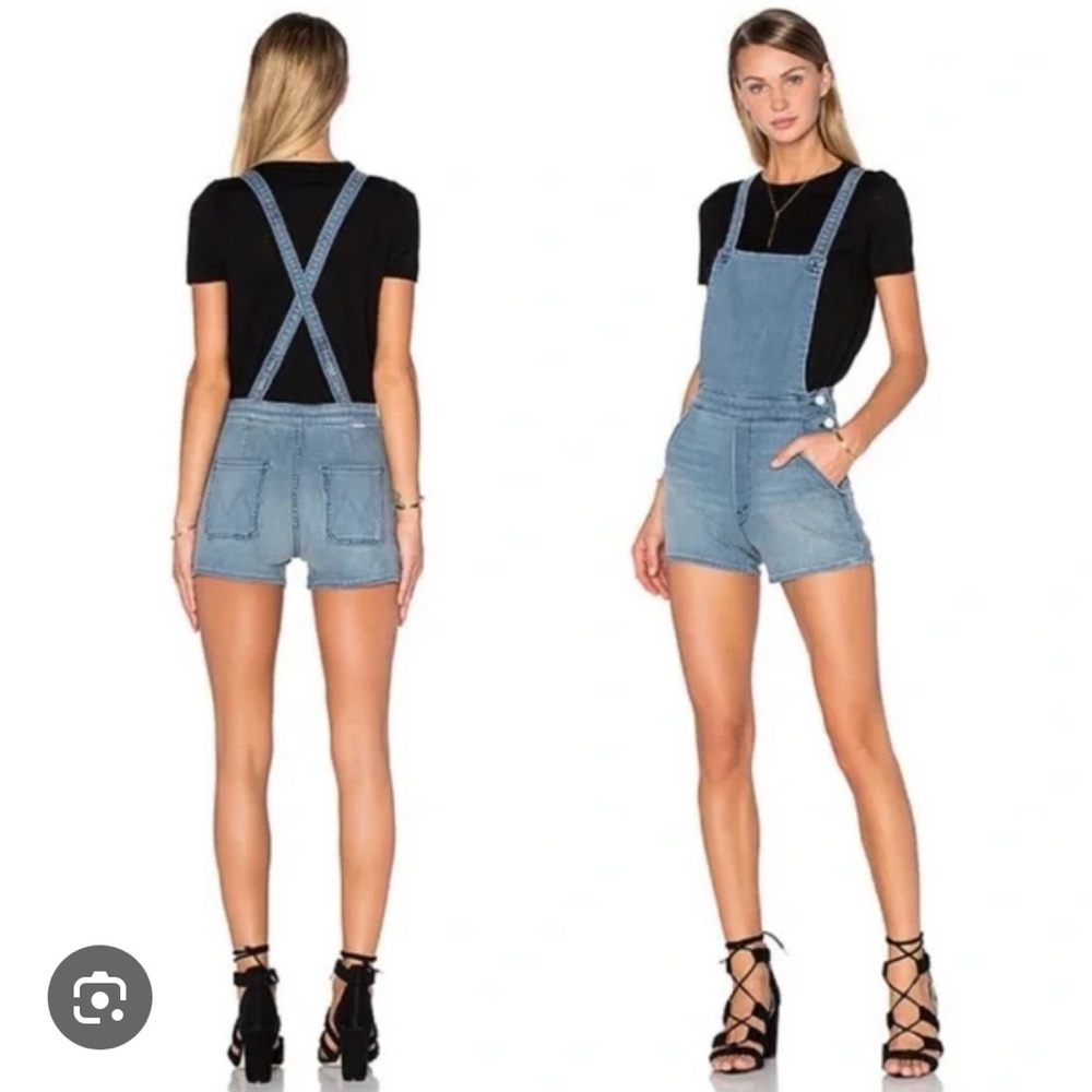 MOTHER Denim Short Overalls